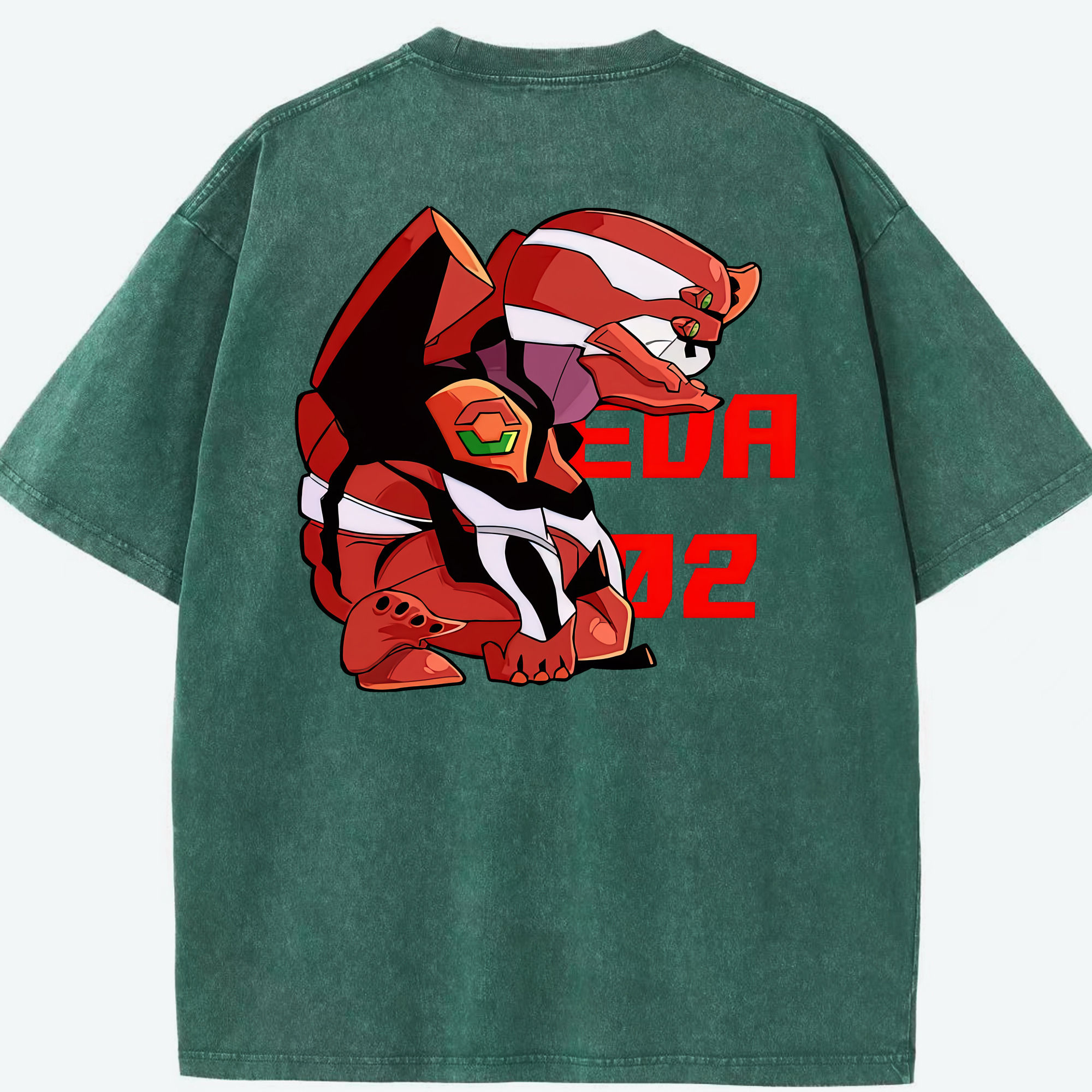 （画像用） EVA 新世紀エヴァンゲリオン 綿100% ヴィンテージ風 半袖Tシャツ（背面プリント）